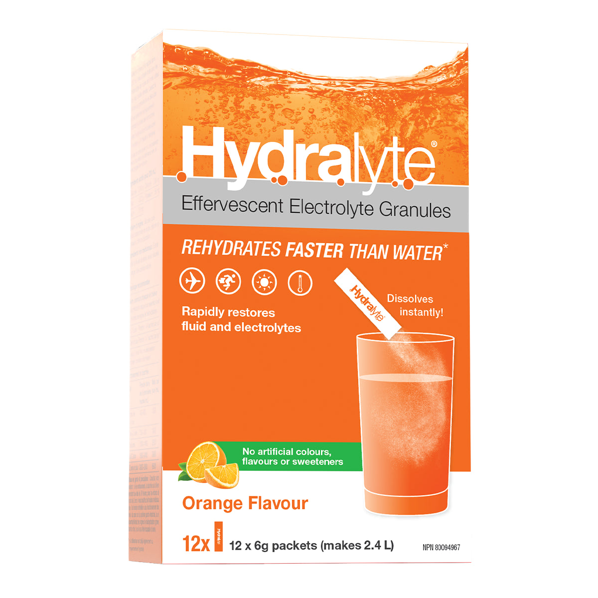 Hydralyte Electrolyte Granules Orange 12x6g