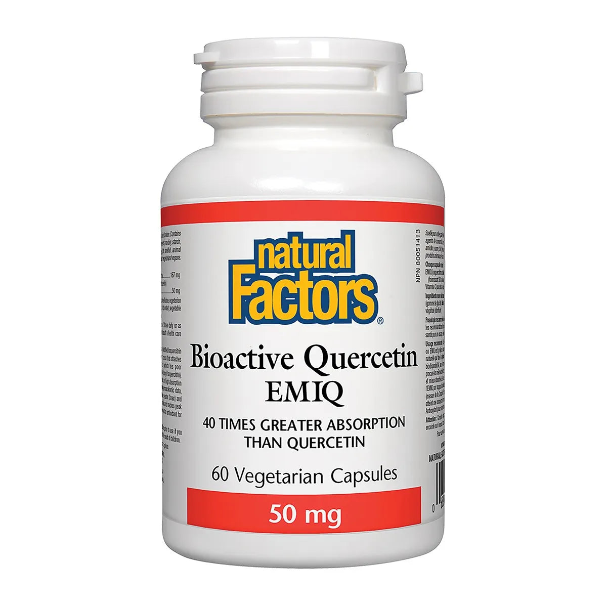 Natural Factors Bioactive Quercetin EMIQ 50mg 60 Veggie Caps