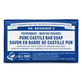 DR BRONNER'S Org Peppermint Bar Soap 140g