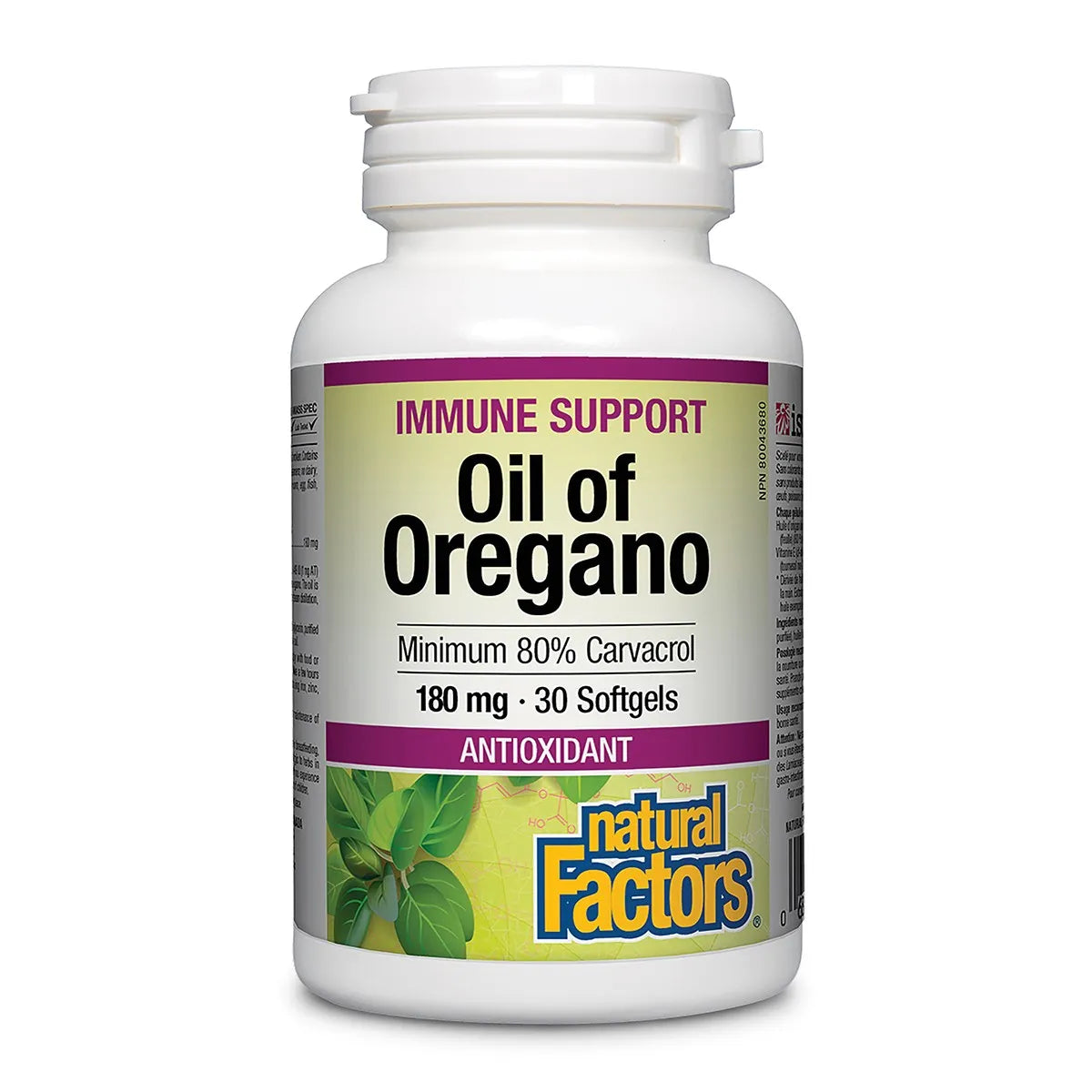 Oil Of Oregano 180mg 30 softgels Natural Factors