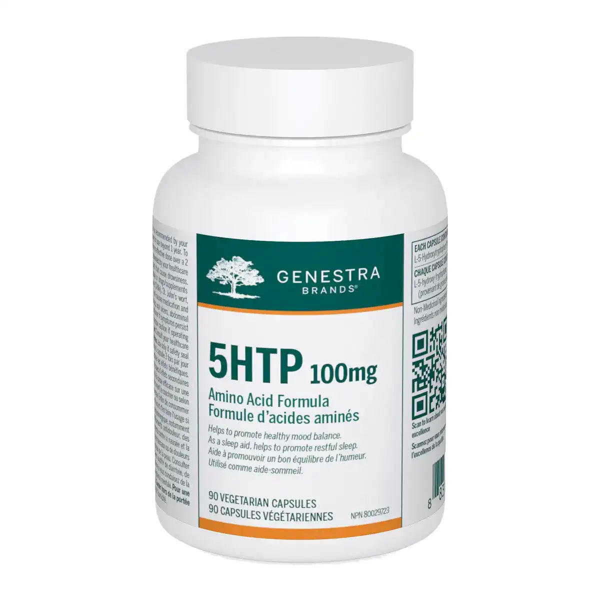 Skip to the beginning of the images gallery Genestra 5HTP 100mg 90 Veggie Caps - Vegan, Gluten Free, Helps with Stress Support, Womens Hormonal Health, Head Tension Comfort, Mood Support and Nervous Tension