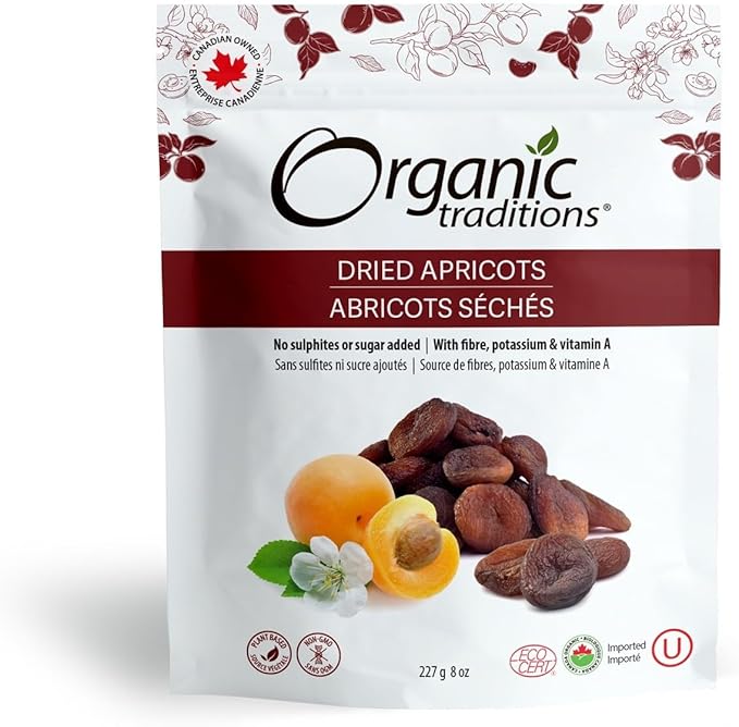 Organic Traditions Dried Organic, Apricots, 227 Grams