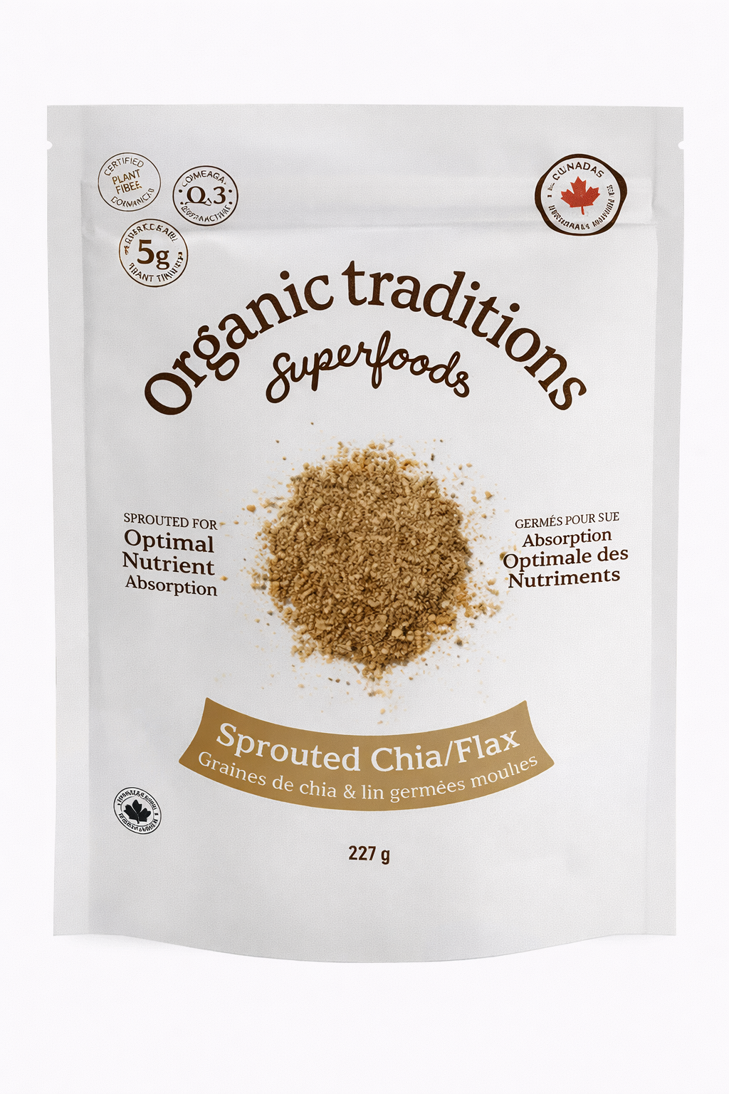 Organic Traditions Sprouted Chia & Flax Seed Powder 227g