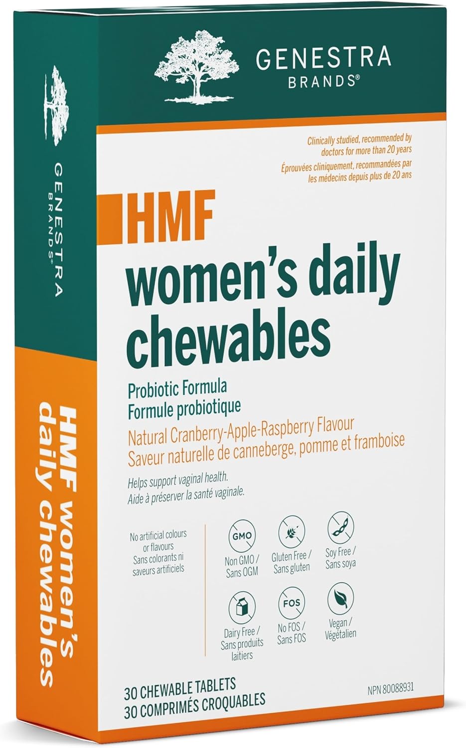 HMF Womens Daily Chewables Probiotic 30 Tab