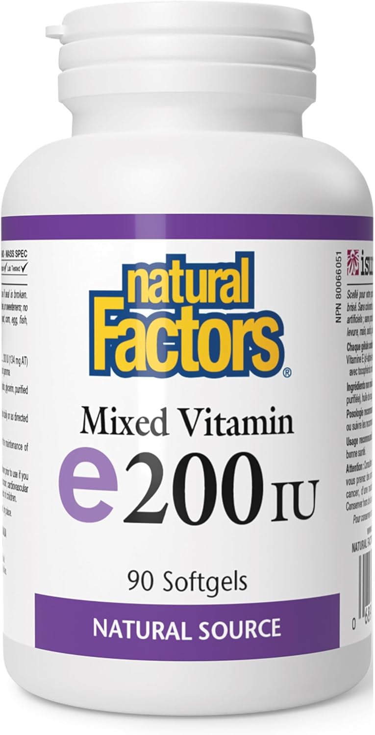 Natural Factors Mixed Vitamin E 200 IU 90 Softgels