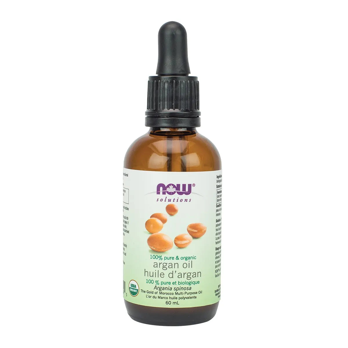 NOW Organic Argan Oil 60mL - Organic, Vegan, Helps with Dry Scalp and Scalp Health
