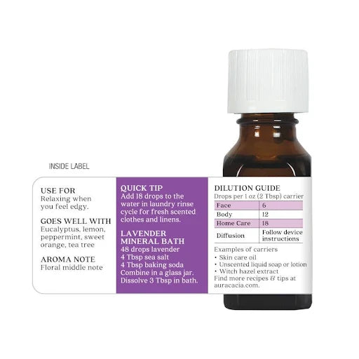 Aura Levendar Organic Essential Oil 15 Ml
