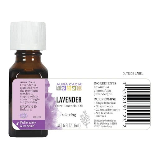 Aura Levendar Organic Essential Oil 15 Ml