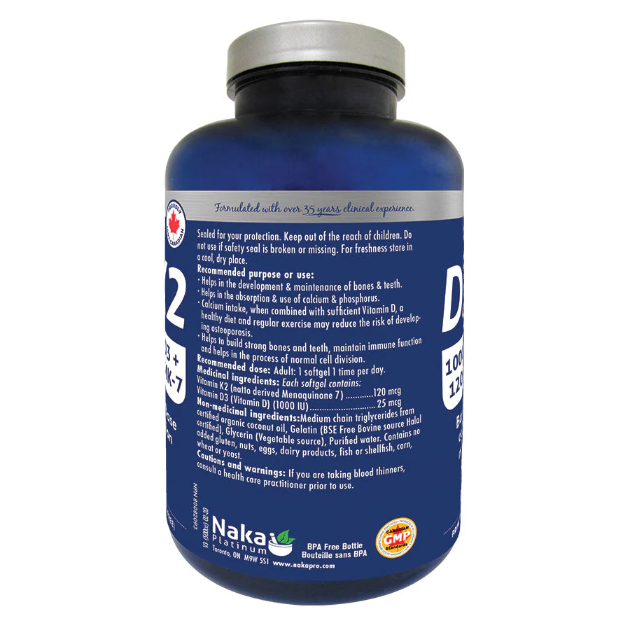 Naka Vitamin D3 K2 300 Softgels