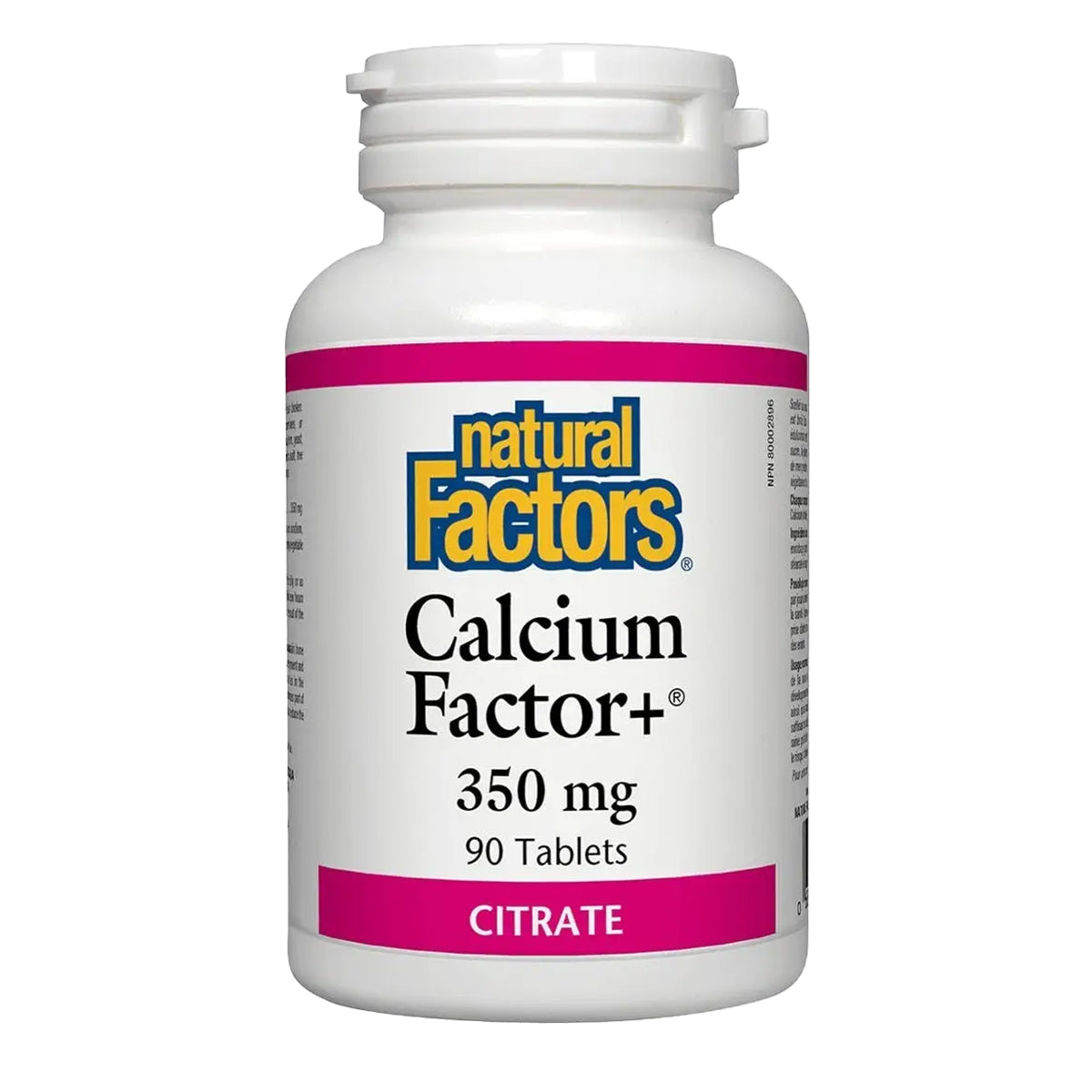 Natural Factors Calcium Factor+ 350mg Citrate 90 Tablets