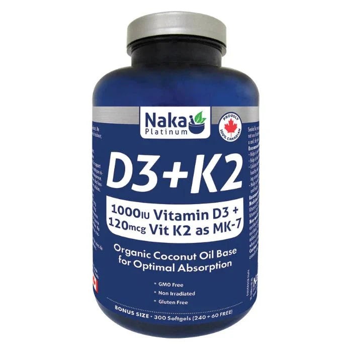 Naka Vitamin D3 K2 300 Softgels