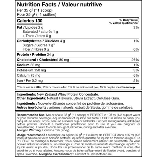 PERFECT New Zealand Whey Concentrate-French Vanilla 4.4LB