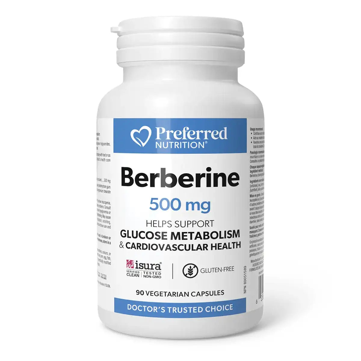 Preferred Nutrition Berberine 500mg 90 Veggie Caps