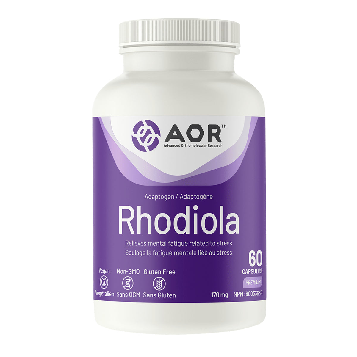 AOR Rhodiola 170mg 60 Capsules