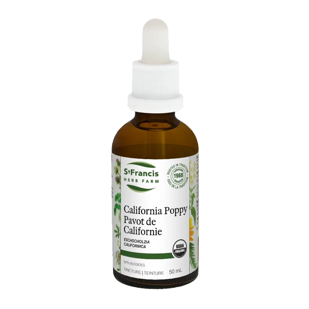 St. Francis California Poppy 50mL - Organic and Canadian Owned