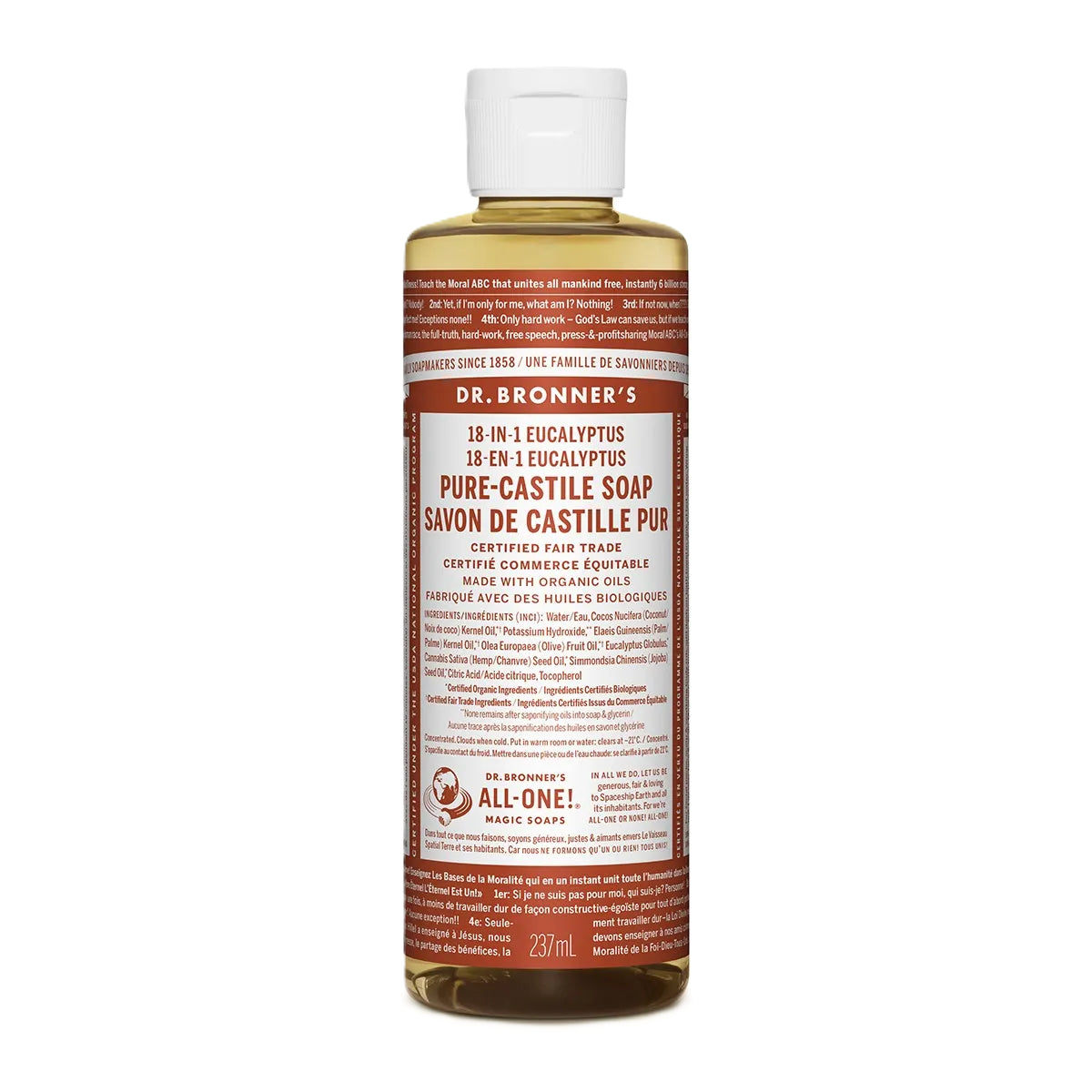 Dr. Bronner's 18-In-1 Pure-Castile Soap Eucalyptus 237mL