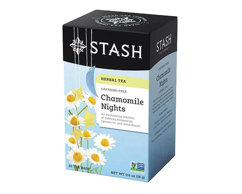 Stash Herbal Tea Chamomile Nights Caffeine Free 20 Tea Bags - Kosher and Non-GMO