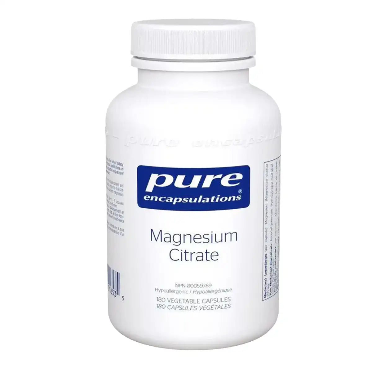 Pure Encapsulations Magnesium Citrate 180 Veggie Caps