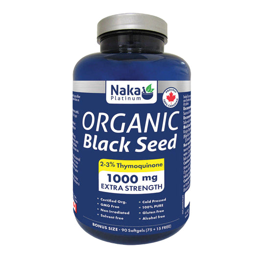 Naka Organic Black Seeds 1000mg 90 Softgels