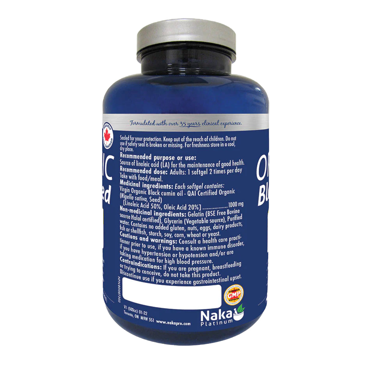 Naka Organic Black Seeds 1000mg 90 Softgels