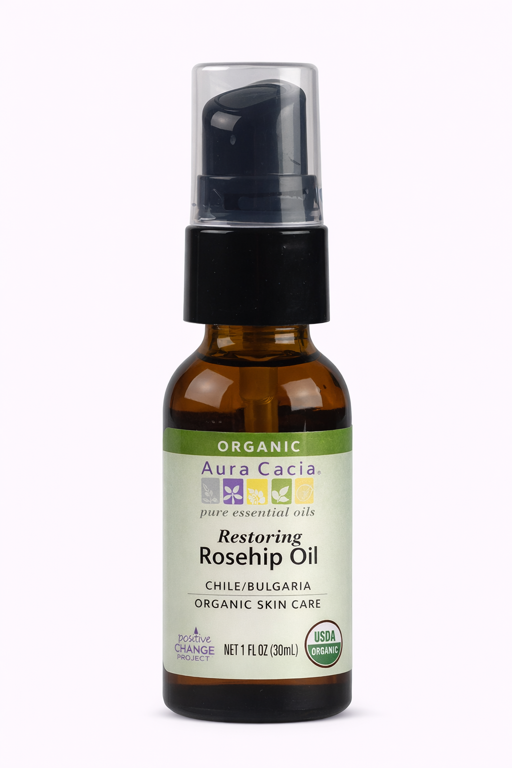 Aura Cacia Organic Rosehip Skin Care Oil Restoring 30mL