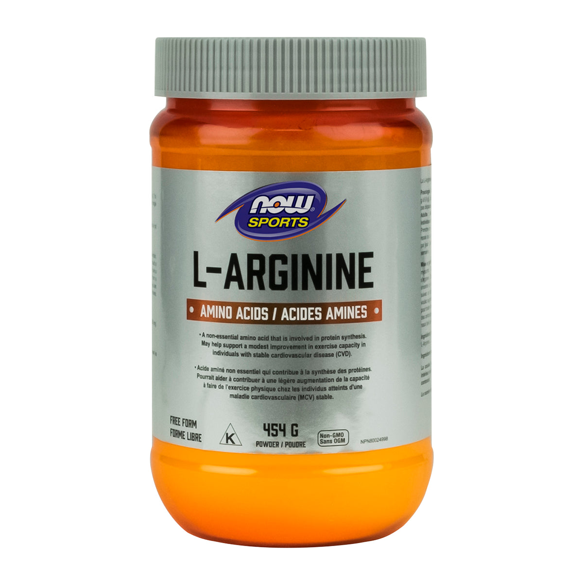 NOW L-Arginine Powder 454g - Non-GMO, Gluten Free, Helps with Energy Support and Circulation Support