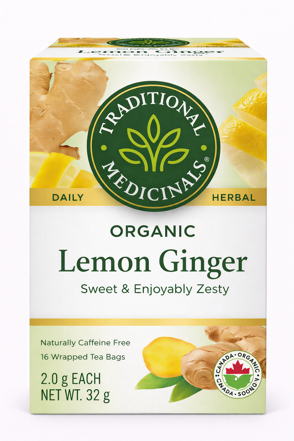Traditional Medicinals Organic Lemon Ginger 16 Tea Bags