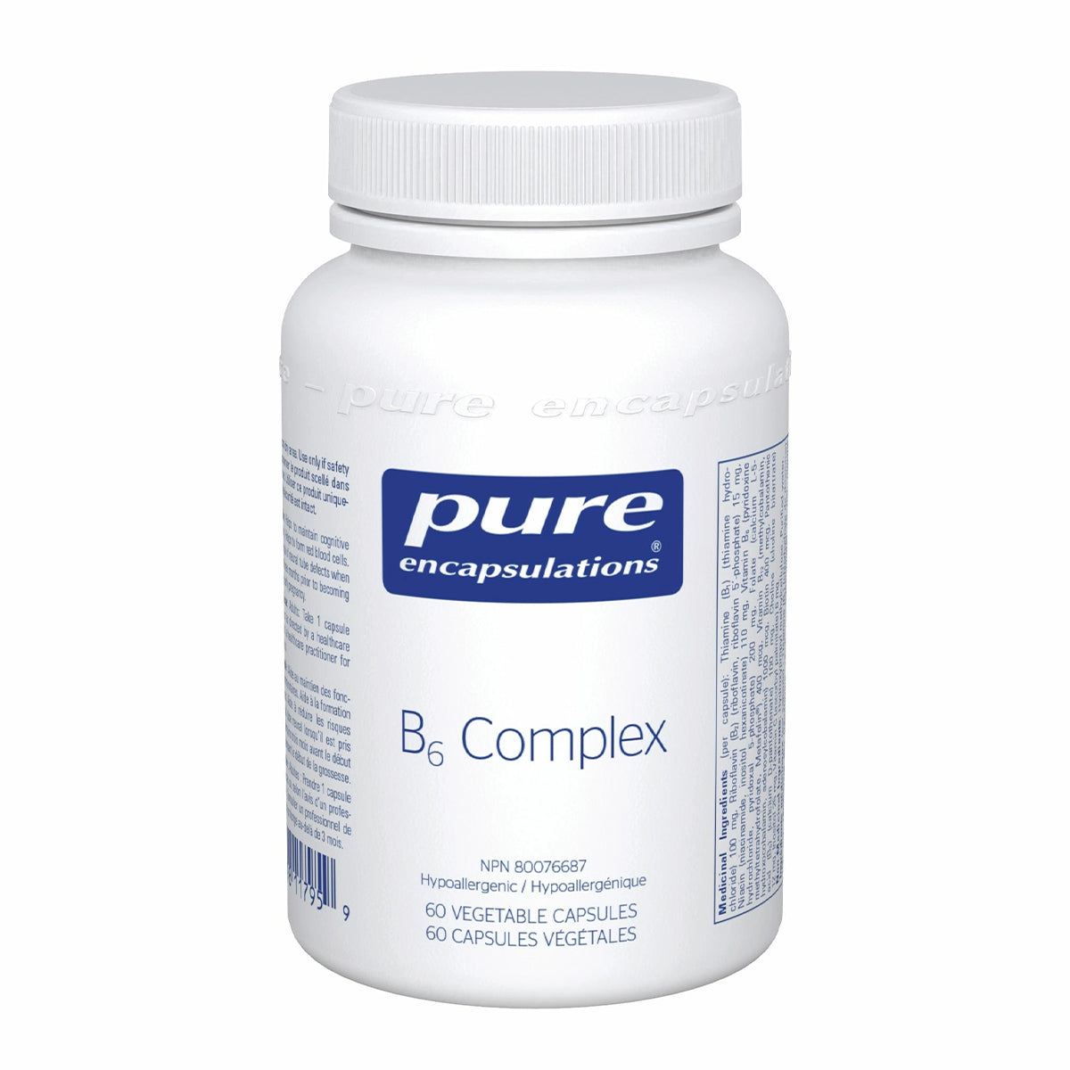 Pure Encapsulations B6 Complex 60 Veggie Caps