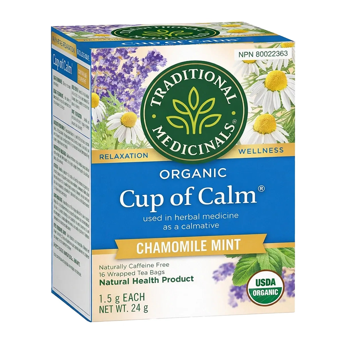 Traditional Medicinals Organic Cup Of Calm Chamomile Mint 16 Tea Bags
