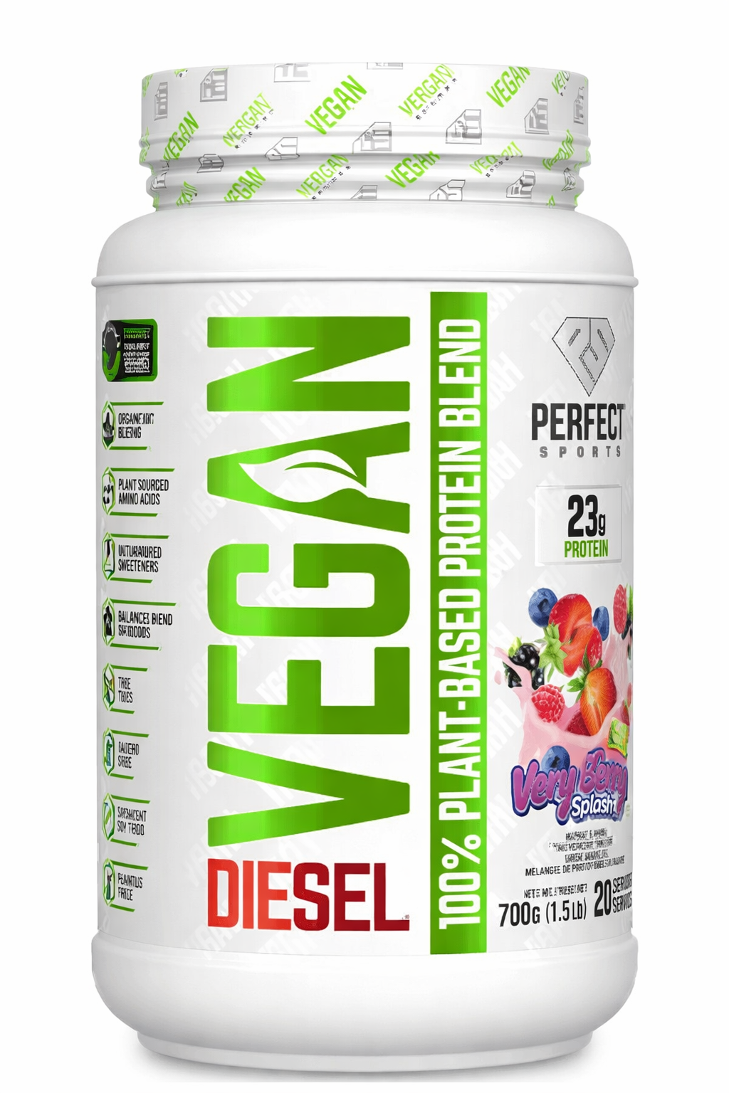 Perfect Sports DIESEL VEGAN 100% PLANT PROTEIN, 1.5lb