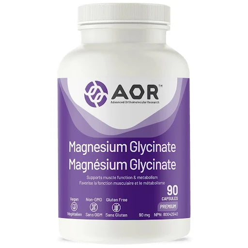 AOR Magnesium Glycinate 90mg 90 Capsules