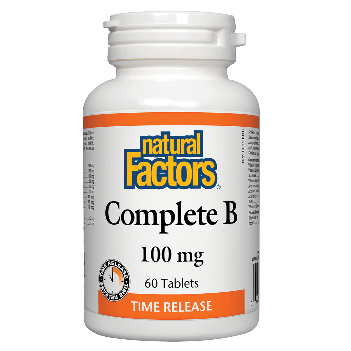 Natural Factors Complete B Timed Release 100 mg 60tabs