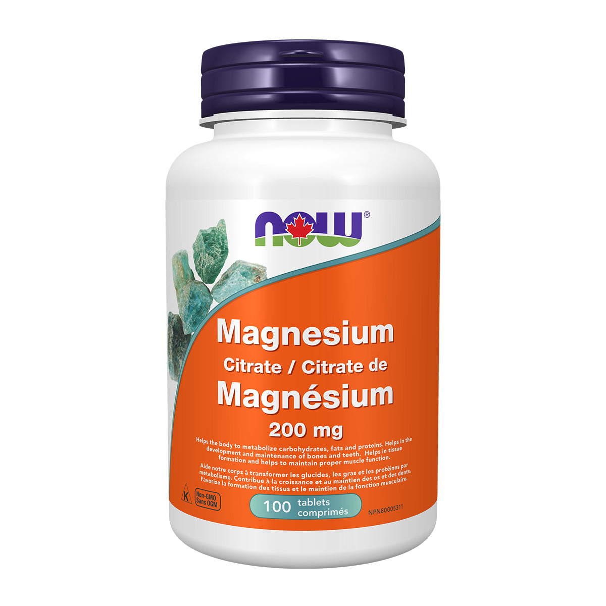 Now Magnesium Citrate 200 Mg 100 Tab