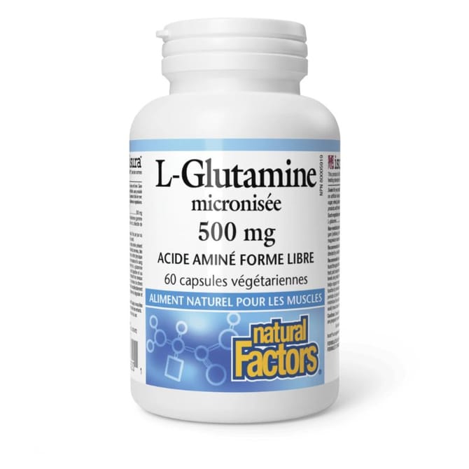 Micronized L-Glutamine 500 mg Free Form Amino Acid - Muscles | 60 tab