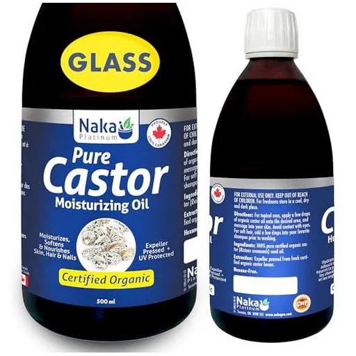 Naka P Castor Organic oil 500ml - bonus size