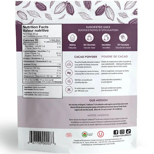 Cacao Powder Org Trad 227g