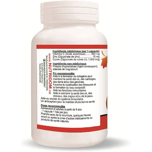 N240 Nutridom Vitamin C with Zinc 60 Vcaps