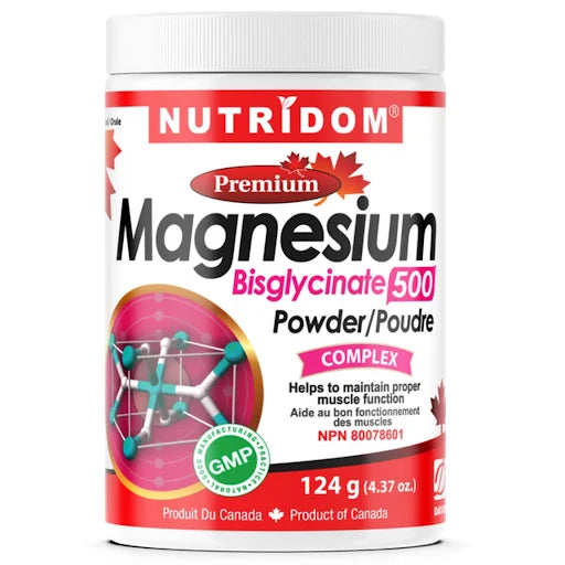 N261 Nutridom Magnesium Bisglycinate 500 - 124g Powder