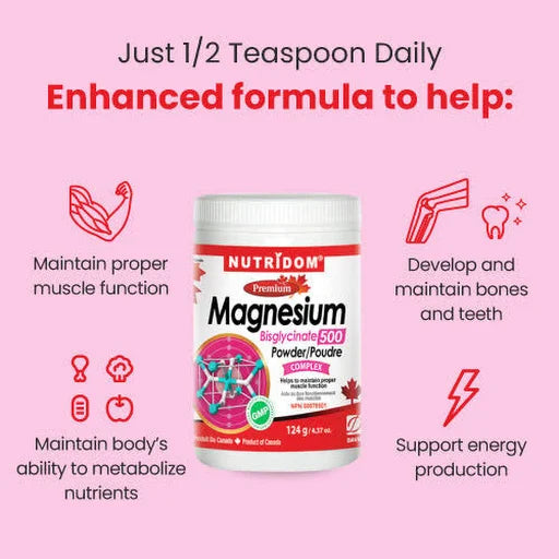 N261 Nutridom Magnesium Bisglycinate 500 - 124g Powder