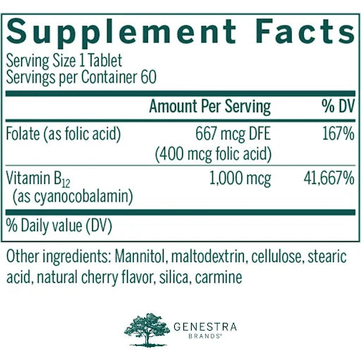 Genestra Bio B12 + Folic Acid