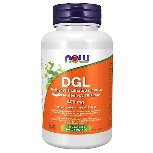 NOW84654 DGL 400mg with Aloe 100vcap