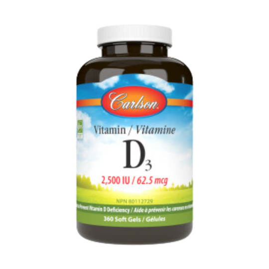 CARLSON-VITAMIN D3 2500IU 360 SOFTGEL