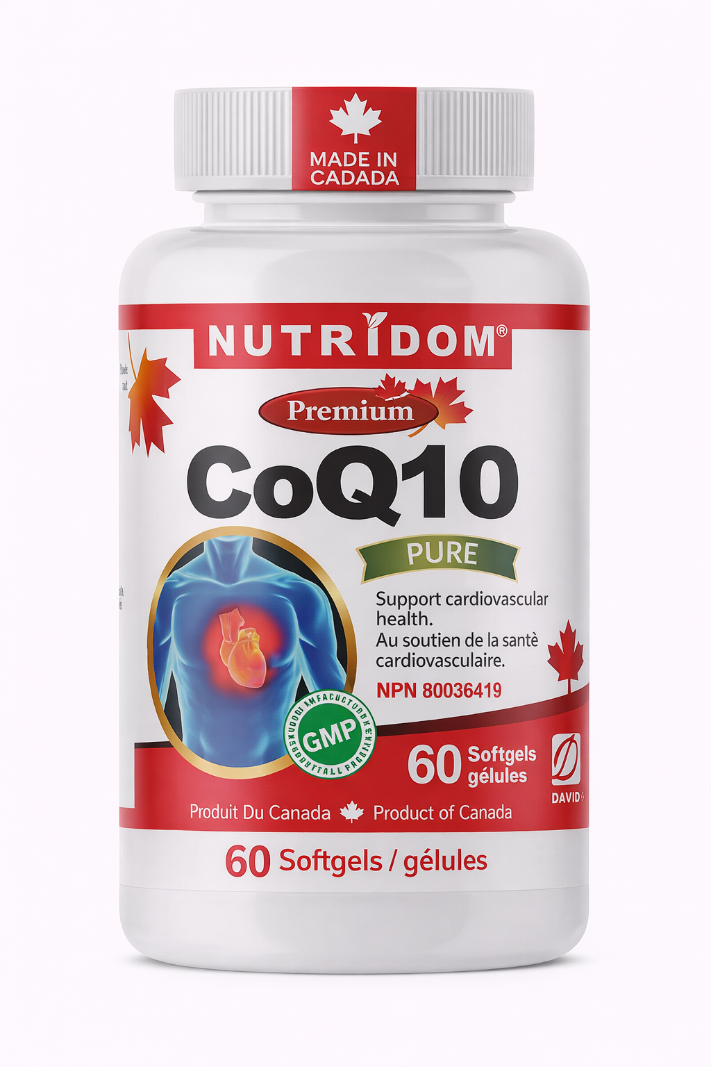 Nutridom CoQ10 (100mg) | Naturally Fermented | Cardiovascular Support | 60 Soft gels