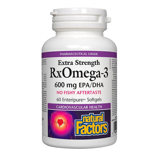 Natural Factors Rx Omega-3 Extra Strength 600mg 60 Softgels
