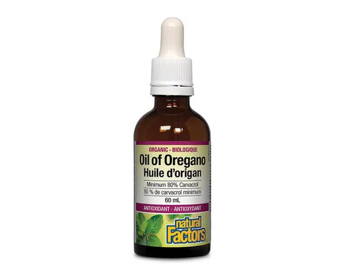 Natural Factors Oil Of Oregano Organic 60mL - Organic and Vegan