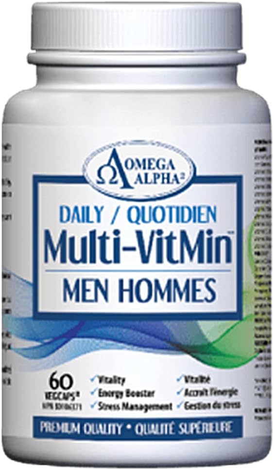 Omega Alpha Daily Multi-VitMin™-Multi-vitamin and multi-mineral supplement-60 Caps (Men)