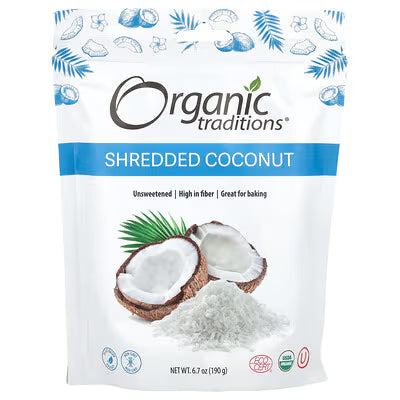 Organic Traditions Shredded Coconut  190g
