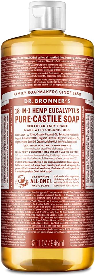 Dr. Bronner’s - Pure-Castile Liquid Soap (Eucalyptus, 946 mL)
