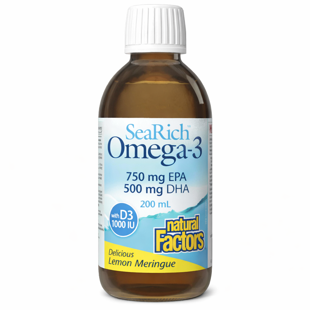 Natural Factors  Omega-3 with D3 750 mg EPA/500 mg DHA Lemon Meringue SeaRich