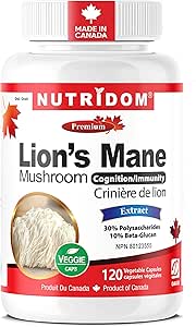 Nutridom Lions Mane Mushroom 500mg 120 Vcaps